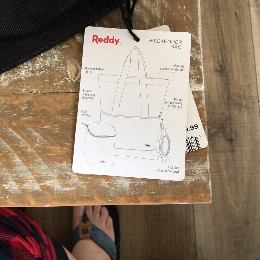 Reddy Pet Black Tote Bag Small Dog Carrier Authentic Brand‎ New